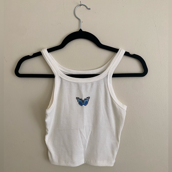 Princess Polly White Butterfly Tank - Picture 1 of 3